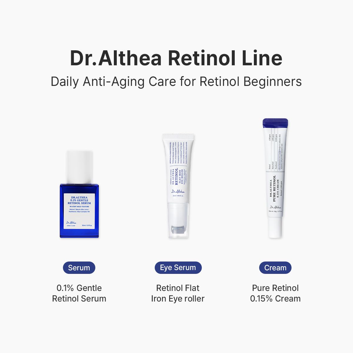 Dr.Althea Pure Retinol 0.15% Cream, Korean Vegan Skin Care, 0.70 - Dr.Althea