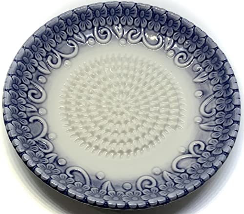 Premium Ceramic Garlic Grater Plate Set - Purple Embossed - Product Imagery