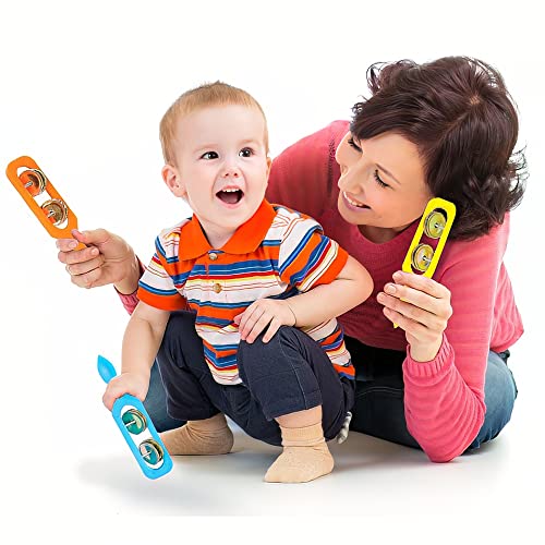 ArtCreativity Cymbals Tambourine for Kids, Pack of 12 Handheld - Product Imagery