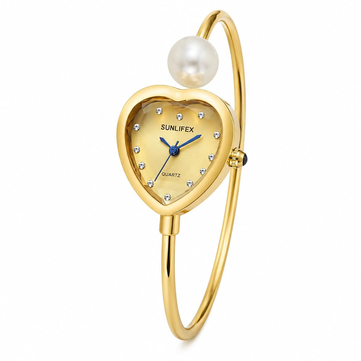 MASTOP Heart Shaped Bracelet Watch for Women Dainty Gold - MASTOP Official Imagery - 1