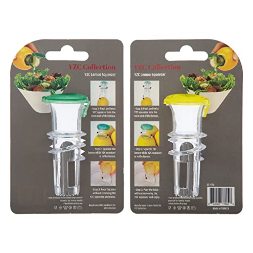 YZC Lemon Squeezer – 2-Pack Lemon-Juicer – BPA-Free Plastic Lime - Product Imagery