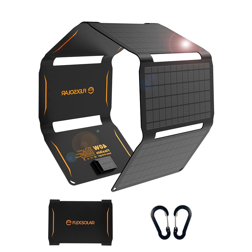 FlexSolar 40W Foldable Solar Panel Charger USB C USB A DC - FlexSolar Official Imagery - 2