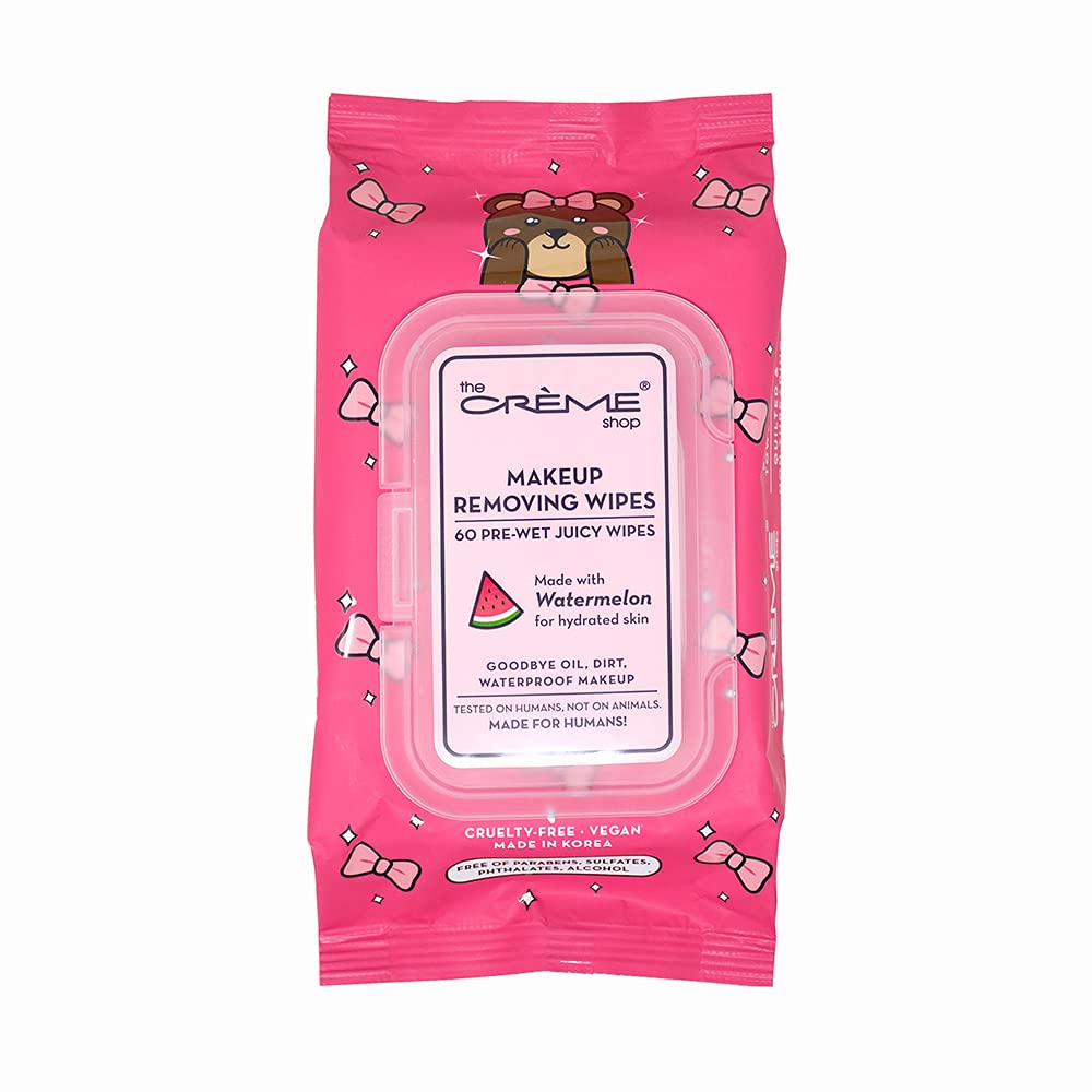 The Crème Shop Makeup Removing Wipes Made with Watermelon for - Product Imagery