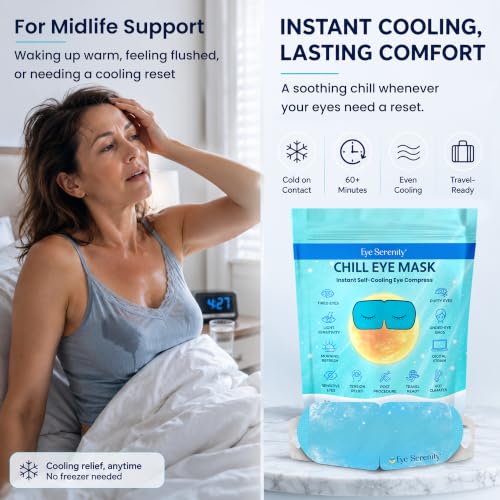 Eye Serenity CHILL Self Cooling Mask for Sleeping, Cold Eye Mask - Product Imagery