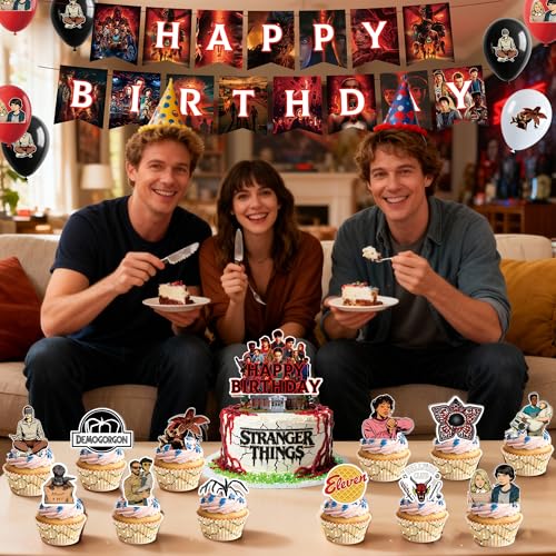 50pcs Stranger season 5 Things Party Supplies for kids, Birthday - Product Imagery
