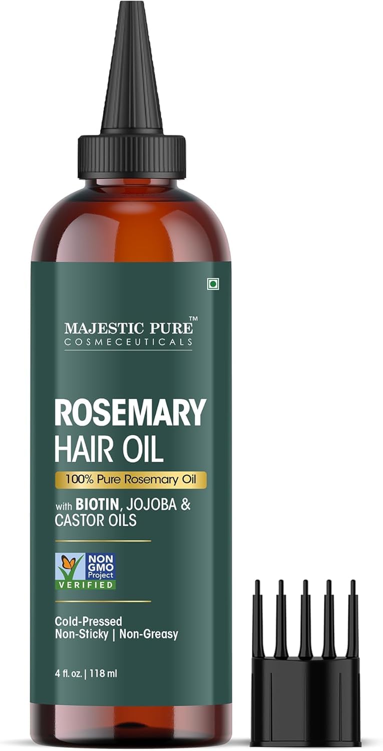 Majestic Pure Rosemary Hair Oil with Biotin - 4 Fl Oz - Majestic Pure Official Product View 2