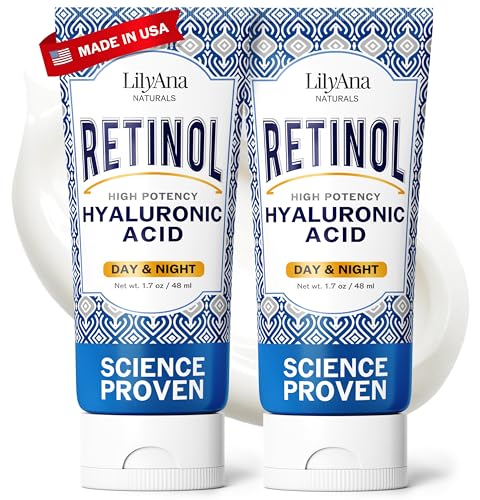 LilyAna Naturals Retinol Cream - Anti-Aging Moisturizer for Face - Product Imagery