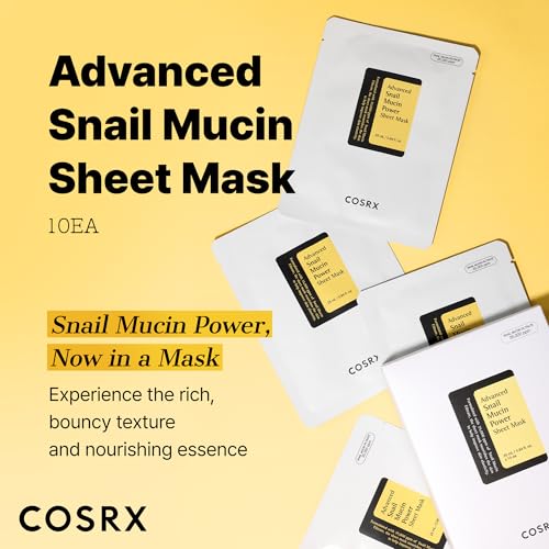 COSRX Snail Mucin Sheet Mask 10 EA with Snail Mucin Serum - Product Imagery