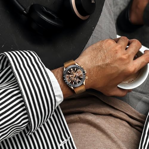 BENYAR Watch for Men Analog Quartz Chronograph Waterproof - Product Imagery