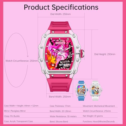 SKMEI Men's Sports Mechanical Watches with Waterproof Womens - Product Imagery