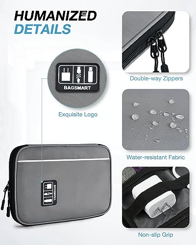 BAGSMART Large Electronics Organizer Travel Case for Tech - Product Imagery