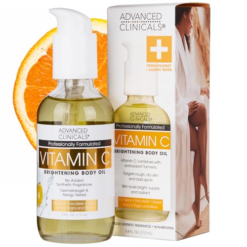 Advanced Clinicals Brightening Vitamin C Body Oil For Women & - Product Imagery
