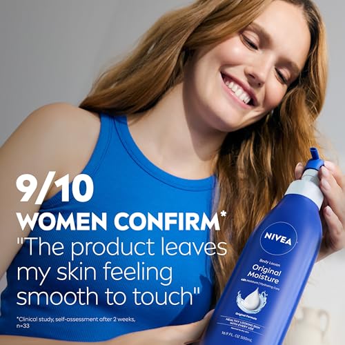 NIVEA Original Moisture Body Lotion with Vitamin E, 16.9 Fl Oz - Product Imagery
