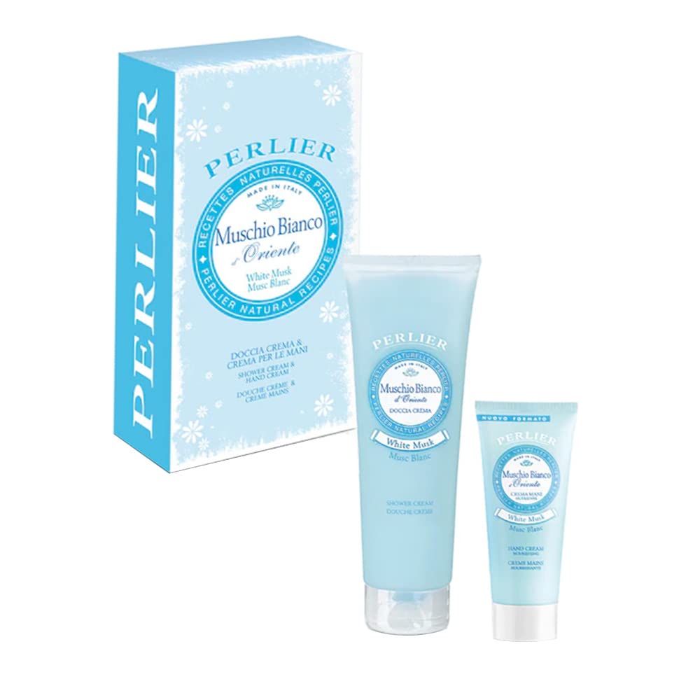 Perlier – Blue Iris Body Care Trio Gift Set, Shower Gel 8.4 oz + - Perlier