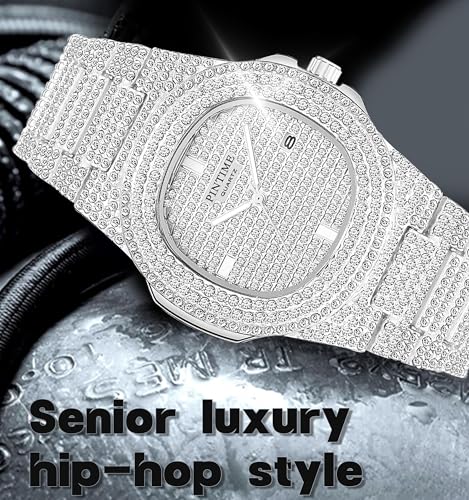 Gosasa Luxury Unisex Crystal Diamond Watches Big Face Women's - Product Imagery