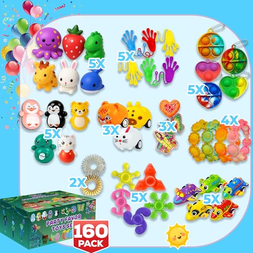 160 Pcs Fidget Toys Party Favors Pack, Randomly Selected Pop - Product Imagery