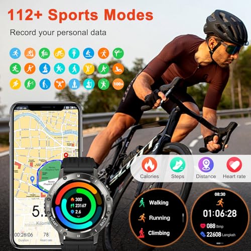 Smart Watch for Men Fitness Tracker: Bluetooth Waterproof Make - Product Imagery