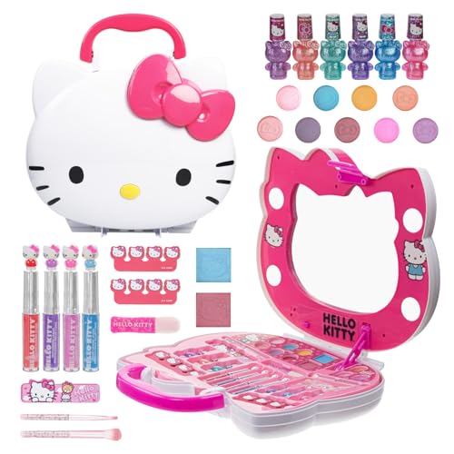 Hello Kitty Face Makeup Vanity Set with Light Up Mirror - Townley Girl Official Imagery - 1