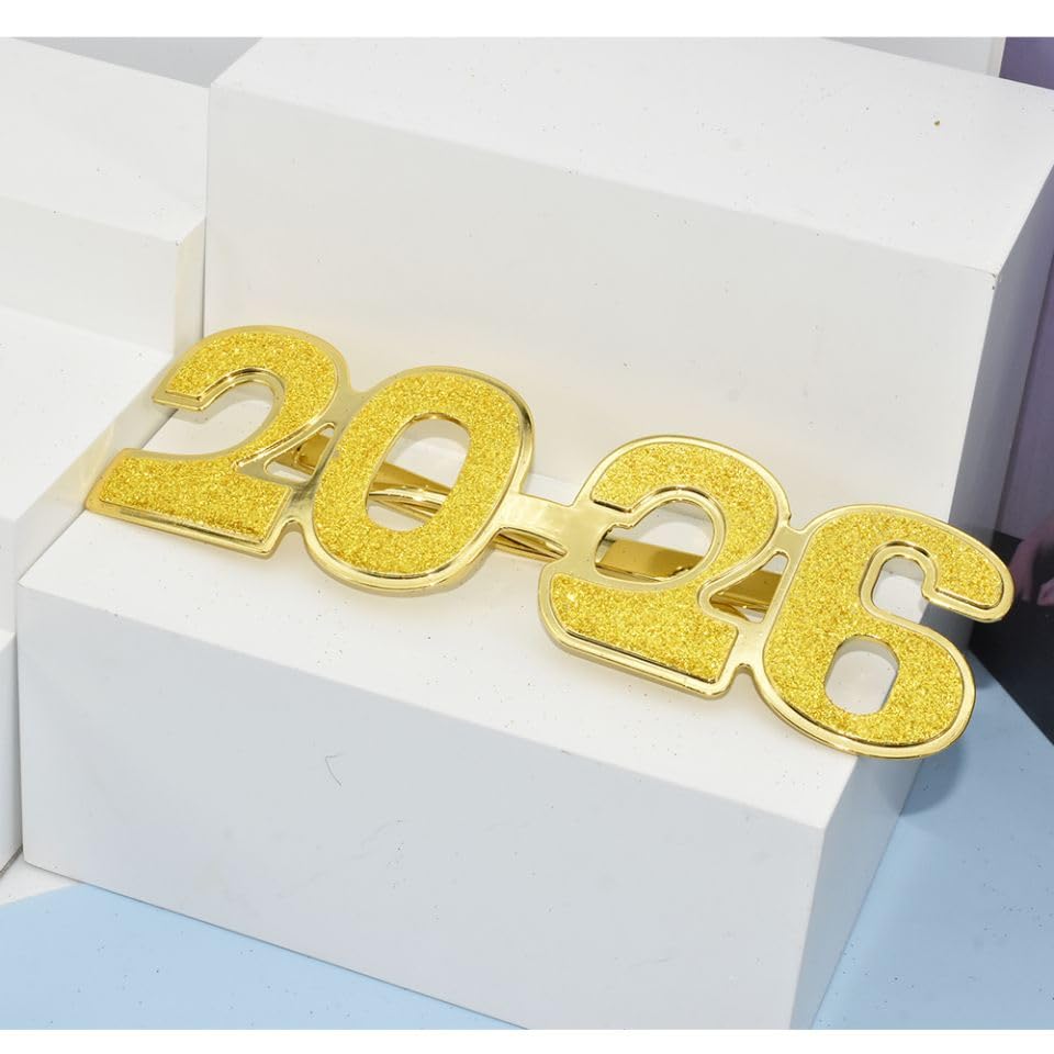 SWYOUN 2026 Plastic Glasses Happy New Year's Eve Glasses - Product Imagery