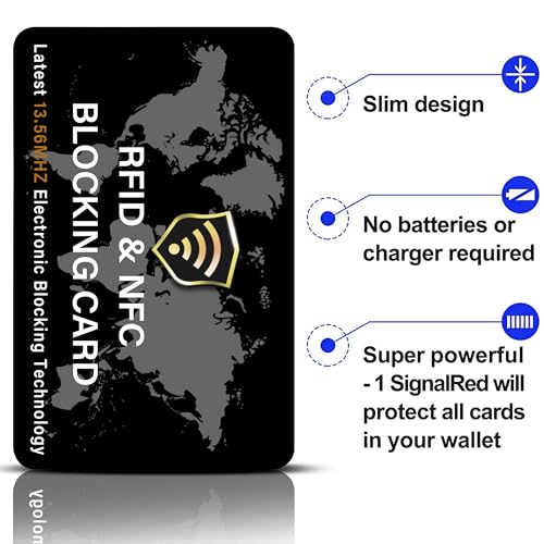 SaiTech IT 5 Pack RFID Blocking Card for Credit Debit ID Card, - Product Imagery