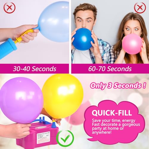 IDAODAN Electric Balloon Pump, Portable Electric Balloon Blower - Product Imagery