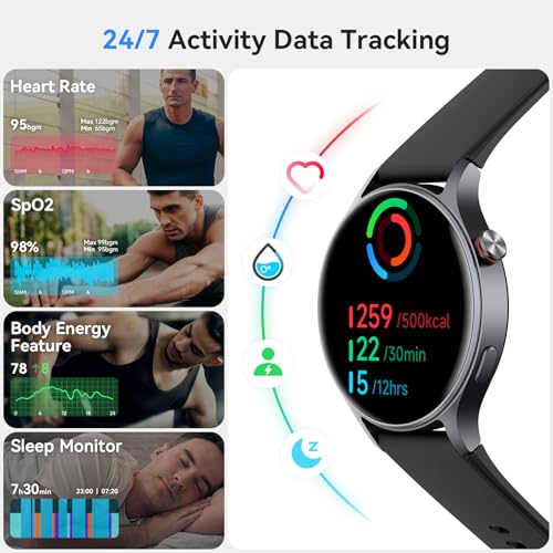 aeac Smart Watch for Men Women, Answer/Make Call, 1.32'' AMOLED - Product Imagery