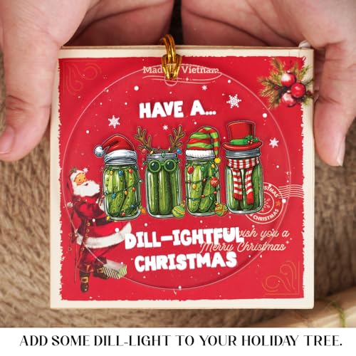 Funny Pickle Ornament 2026 - Have A Dillightful New Year Gift - Product Imagery