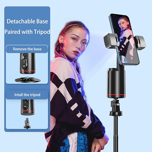 MQOUNY Auto Face Tracking Phone Holder, 360° Rotation Face Body - Product Imagery