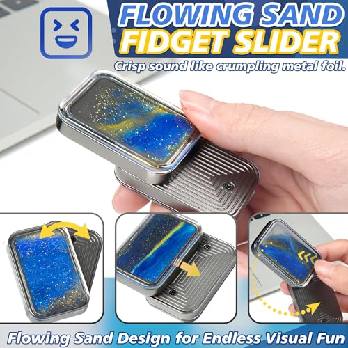 Liquid Fidget Slider Toy for Adults, Metal Magnetic Fidgets Cool - Product Imagery