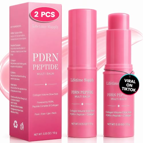 2PCS PDRN Pink Collagen Volume Multi Balm Stick for Face - Lifetime Supply Official Imagery - 1