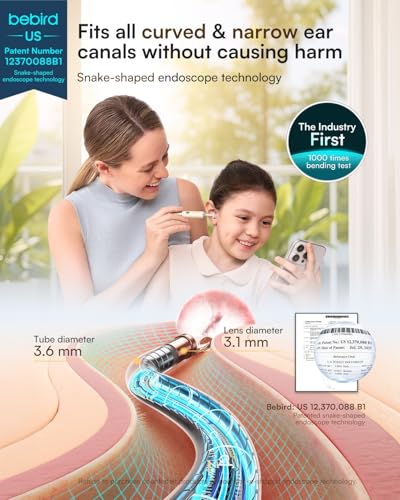 Bebird Earsight Ultra 2K Ear Wax Removal Tool Camera,Pain-Free - Product Imagery