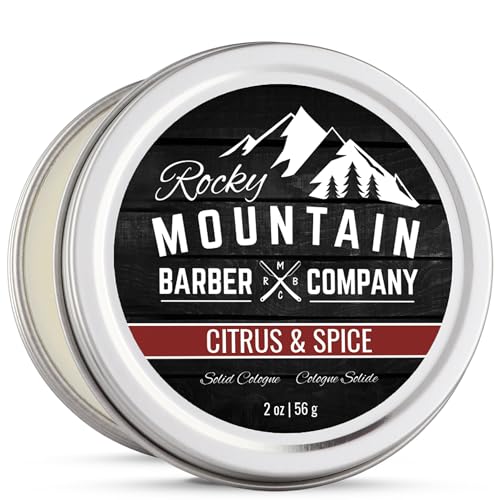Rocky Mountain Barber Company Citrus and Spice Solid Cologne for - Product Imagery