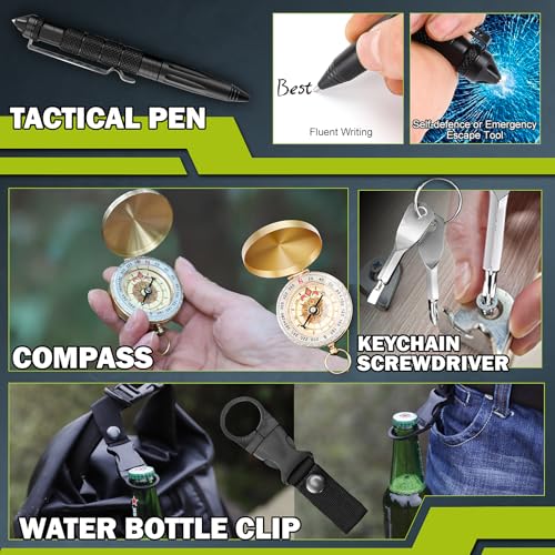 Survival Kit 17 in 1, Survival Gear and Supplies for Adult Teen - Product Imagery