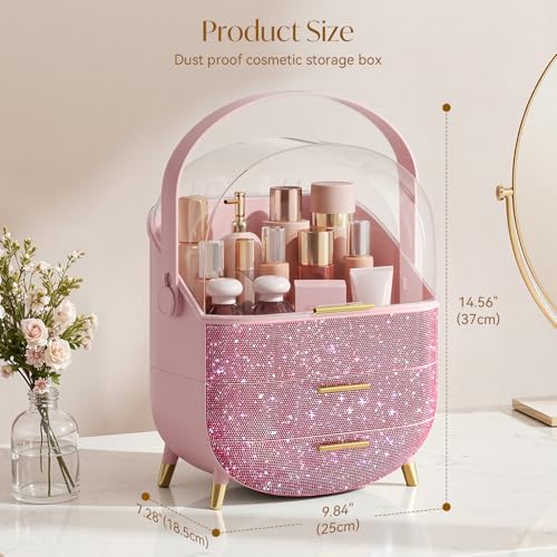 Bling Makeup Organizers for Teen Girl Gifts, Cosmetic Display - Product Imagery