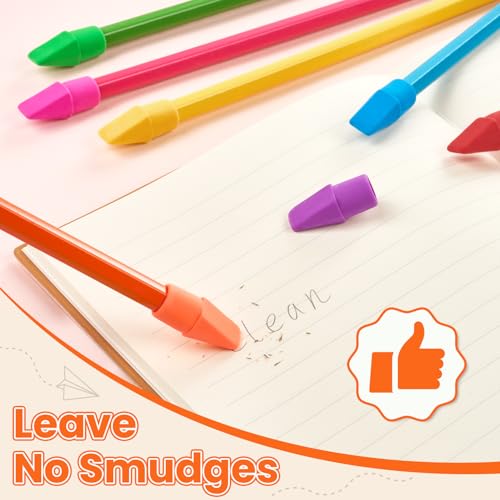 Sooez Erasers, 120 Pack Pencil Top Erasers, Cap Eraser Toppers - Product Imagery