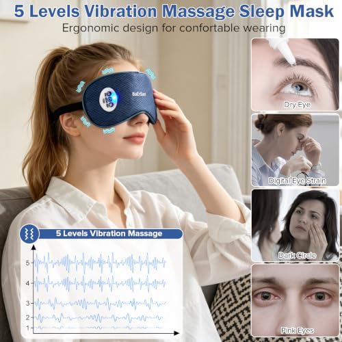 Eye Massager with Heat & Vibration, Reusable Gel Strip - Product Imagery