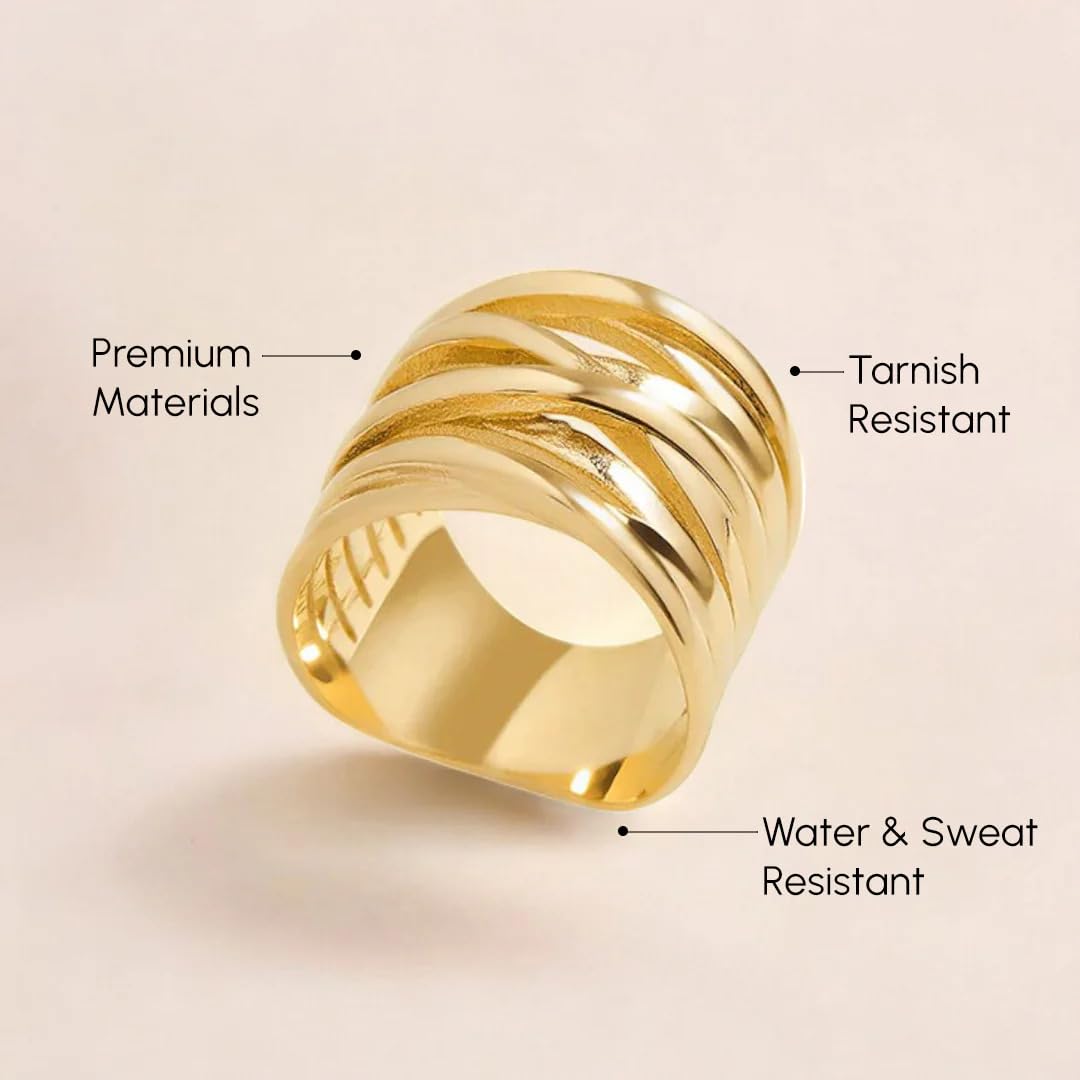 Mint Lily Wire Wrap Statement Ring for Women Stainless Steel - Mint & Lily Official Imagery - 5