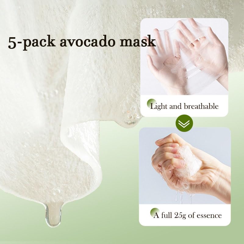 Avocado Skin Care Set, 11-In-1 Skincare Gift Set With Facial - Product Imagery