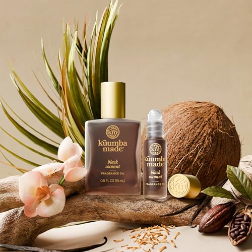 Kuumba Made Black Coconut Fragrance Oil, Roll-On, Alcohol-Free, - Product Imagery