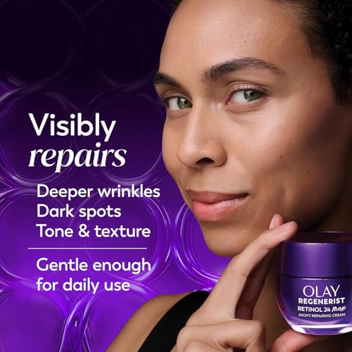 Olay Retinol Night Cream for Women, MAX, Anti-Aging Face - Product Imagery