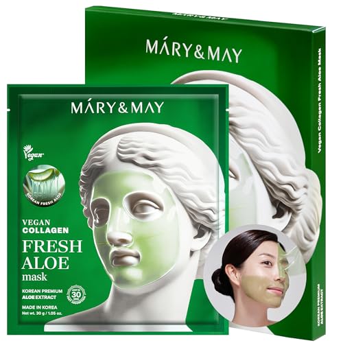 Mary&May Fresh Aloe Cooling Hydrogel Mask, 4 Sheets - Product Imagery