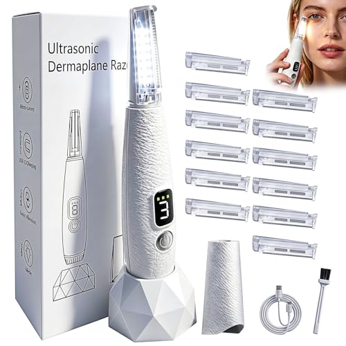 Sonic Dermaplane Razor for Women Face 12 Refill Blades - Velurie Official Imagery - 1