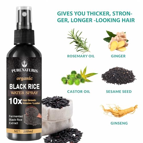 Castor oil Ginger Rice Water for Hair Growth Serum - Leave-In - Product Imagery
