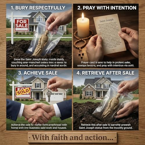 3 Pack - Saint Joseph Home Selling Kit – Catholic Statue with - Product Imagery