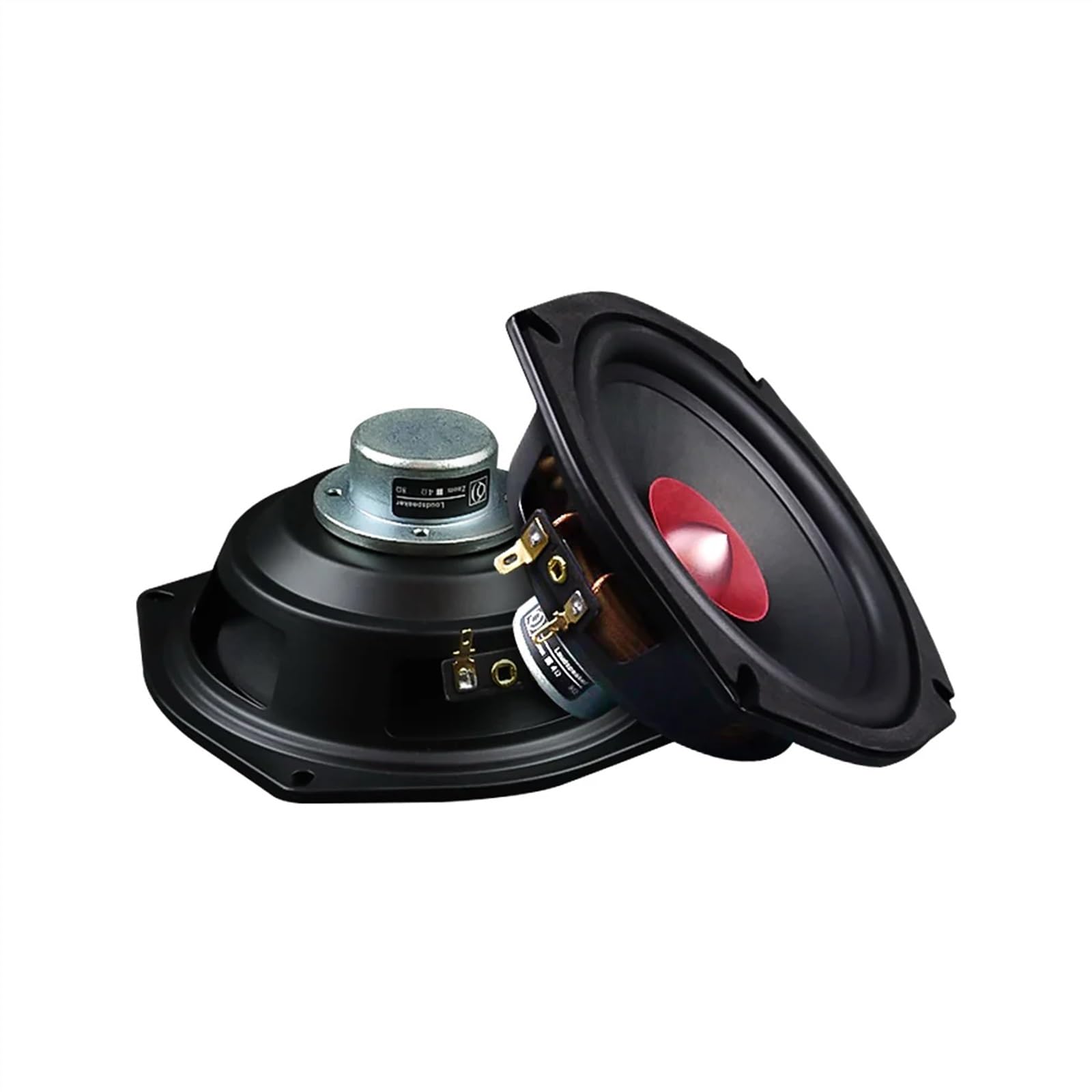 ABLNLPYOC 2Pcs 5.25 Inch HiFi Full Range Speaker Units 4 8 Ohm 40W NdFeB Magnet Loudspaeker Home Theater Music Sound Speaker(Square 8 Ohm)
