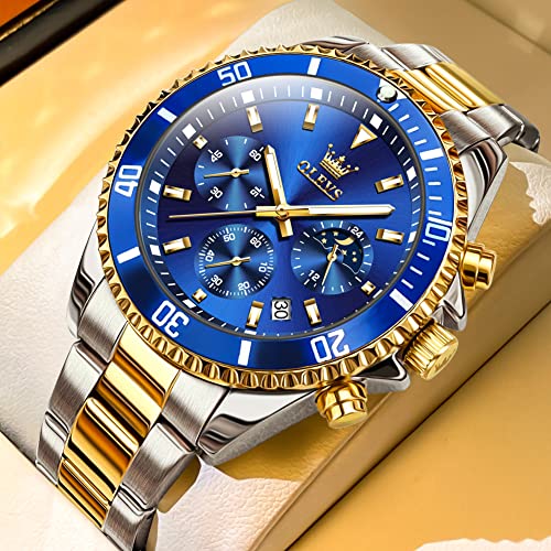 OLEVS Men's Waterproof Watches Stainless Steel Waterproof - Product Imagery