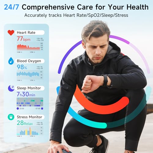 Smart Watches for Men Women, Alexa Built-in, 1.8" Smartwatch - Product Imagery