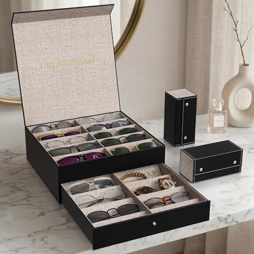 Up to 18 slots Multiples Glasses Case Organizer-Sunglasses Case - Product Imagery
