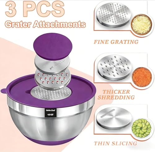 Umite Chef Thickened Heavy-Duty 26pcs Stainless Steel Bowl, - Product Imagery