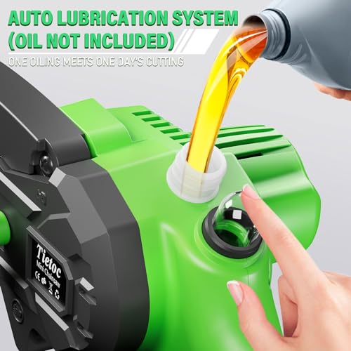 Tietoc Chainsaw 6 Inch Mini Electric Chainsaw Cordless Battery - Product Imagery